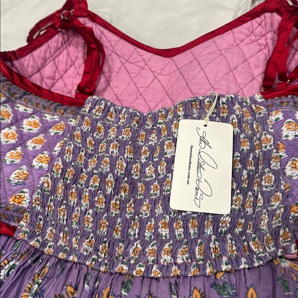 SOLD OUT 💜The Outlaw Dame sz Small, smocked maxi dress - Picture 9 of 10